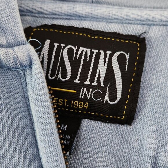 NANTUCKET | Quarter Zip Hoodie Sweatshirt Embroidered Blue mens Sz M - Picture 4 of 7